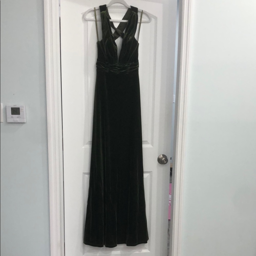 Revelry Black Halter Maxi Gown for Prom